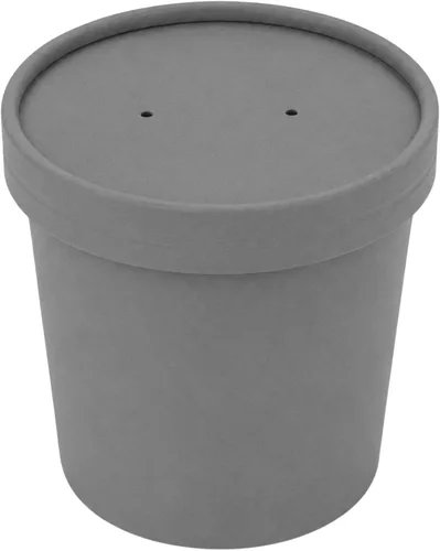 Vista 21 de Restaurantware Bio Tek - Tapas para sopa de papel azul, 200 desechables, 12 onzas, redondas, estilo moderno, herméticas, se venden por separado Azul