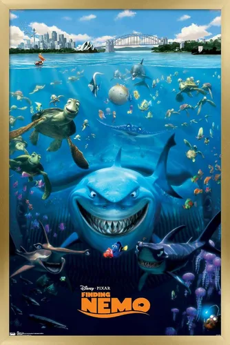 Vista 13 de Trends International Disney Pixar Buscando a Nemo - Póster de pared fundido, 14.725 x 22.375 pulgadas, versión enmarcada de madera de granero