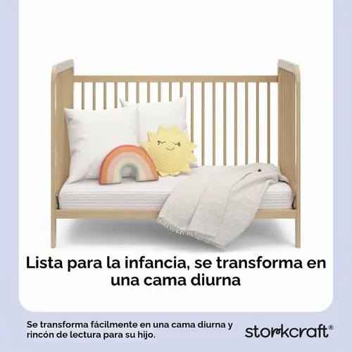 Vista 7 de Storkcraft Pasadena 3-in-1 Convertible Crib, Driftwood
