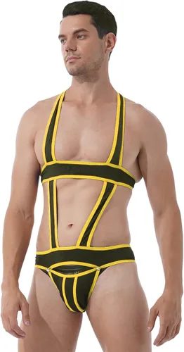 Vista 4 de Jockstrap Lucha Sencillo Bolsa Hebilla Bolsa Leotardo Ropa Interior Arnés Monos