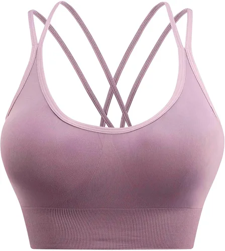 Vista 4 de Sujetador Deportivo para Mujer, Camiseta sin Mangas de Yoga a prueba de golpes, Sujetador de entrenamiento Frontal Correr