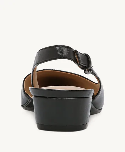 Vista 5 de Govdaeor D'Orsay - Zapatos de tacón grueso para mujer, puntera puntiaguda, hebilla de tobillo, zapatos de vestir casuales sin cordones para mujer