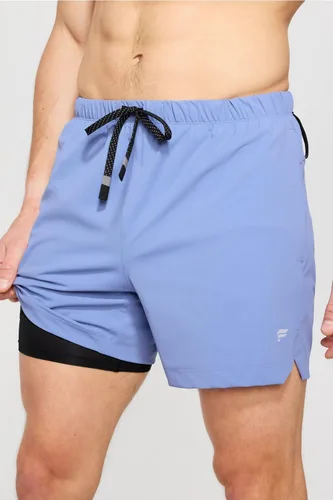 Vista 59 de Fabletics The One - Pantalón corto para hombre (forro), entrenamiento, natación, ligero, de secado rápido, bolsillo con cremallera, tejido elástico
