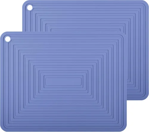Vista 20 de Salvamanteles de silicona para platos calientes, ollas y sartenes, almohadillas calientes para cocina, soportes redondos de silicona para ollas