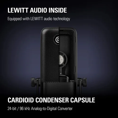 Vista 18 de Elgato Wave:1 - Micrófono de condensador USB cardioide premium para transmisión, juegos, oficina en casa, software mezclador gratuito, complementos