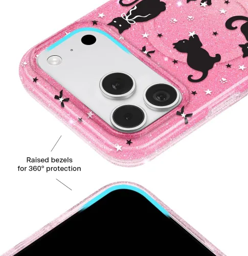 Vista 561 de VELVET CAVIAR Funda para iPhone 15, compatible con MagSafe, probada contra caídas de 10 pies, fundas protectoras de diseño, leopardo color rosa