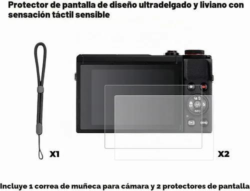 Vista 6 de Funda para cámara digital Canon Powershot G7 X Mark III, funda de silicona suave para cámara réflex digital Canon Powershot G7X Mark III, viene