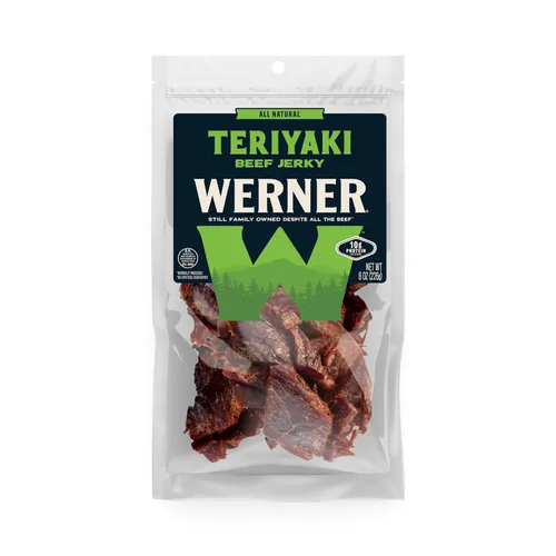 Vista 14 de Werner - Bocadillo de carne natural con ajo y carne seca – Bocadillo alto en proteínas, sin gluten, sin ingredientes artificiales, sin MSG añadido