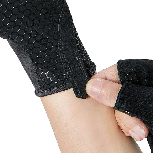 Vista 6 de Amplore Guantes de ciclismo de medio dedo, guantes de bicicleta de carreras, BMX, guantes de verano para mujer y hombre, guantes de bicicleta
