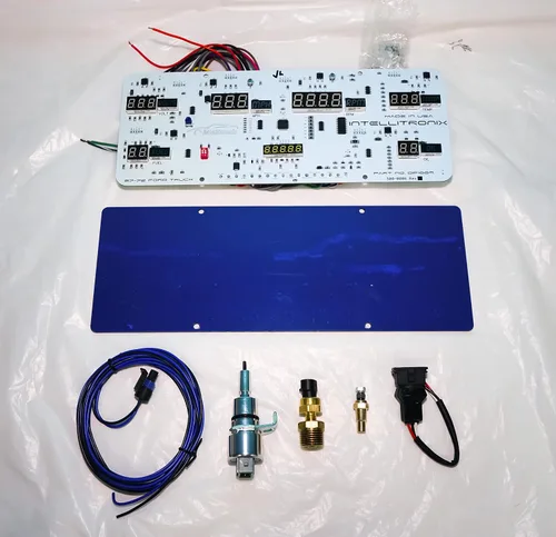 Vista 2 de Intellitronix Panel de repuesto LED digital para salpicadero compatible con Ford Truck 1967-1972 DP1009B (azul)