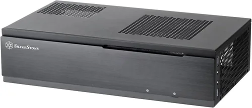 Vista 7 de SilverStone Technology Milo Series - Carcasa para centro de medios Micro-ATX de aluminio/acero, color negro (ML03B)