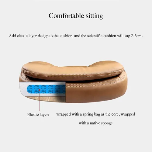 Vista 6 de Silla ejecutiva ergonómica de cuero regenerado con respaldo alto con brazos abatibles y soporte lumbar