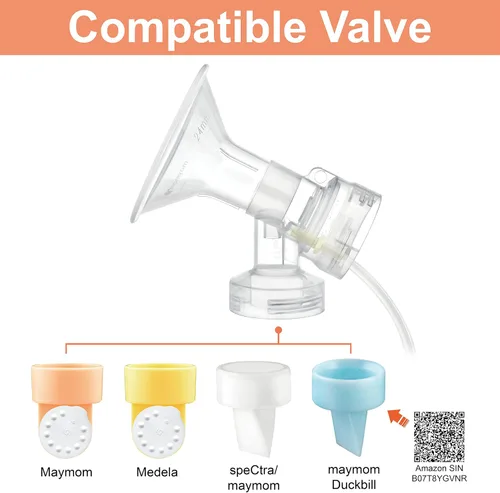 Vista 6 de Maymom Kit de extractor de leche compatible con bomba Medela in Style Advanced Pump; 2 protectores de pecho de 0.67 pulgadas de dos piezas, 2