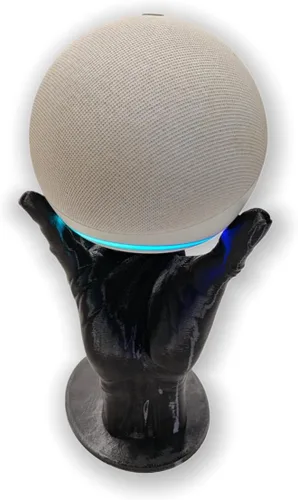 Vista 9 de Soporte de mesa de estilo manual compatible con Amazon Alexa Smart Speaker Echo Dot (4ª y 5ª generación) (blanco)