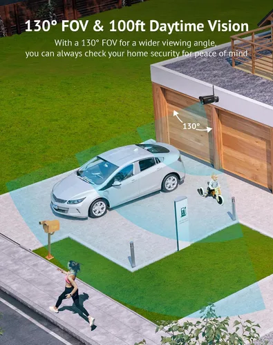 Vista 3 de LaView - Cámaras de seguridad para exteriores 3K 5MP HD, cámaras para seguridad del hogar con detección humana por IA, resistentes al agua IP65