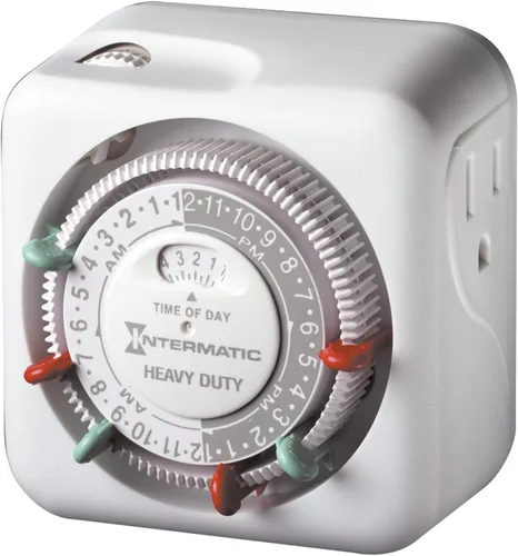 Vista 4 de Intermatic temporizador mecánico para tareas pesadas, TN311, Blanco Paquete de 2