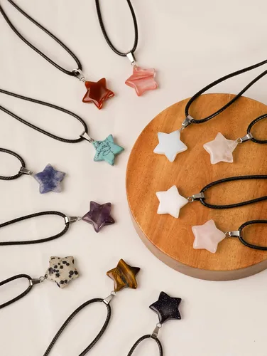 Vista 8 de Kawaii Star Necklace Y2K Cord Necklace Jewelry for Teen Girls Women Trendy Stuffs