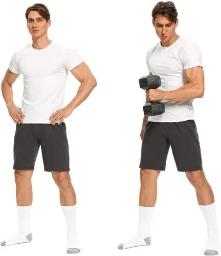 Vista 2 de EnerWear 10P Pack Unisex Cotton Moisture Wicking Cushion Crew Socks