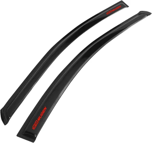 Vista 4 de Visera de ventana compatible con Civic 2DR Coupe 06-11, deflector de ventilación de ventana lateral, acrílico teñido de humo oscuro, estilo cinta