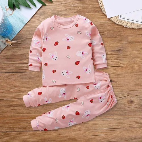 Vista 2 de TBUIALL Ropa de bebé recién nacida, ropa de otoño e invierno, sudadera de manga larga, pantalones de animales, conjunto de ropa de descanso