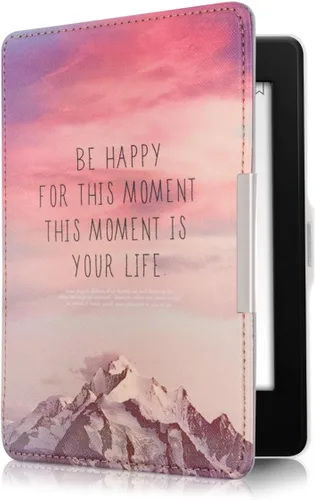 Vista 26 de kwmobile Funda compatible con Amazon Kindle PaperWhite - Funda para lector electrónico - Azul pez pequeño/azul claro/blanco