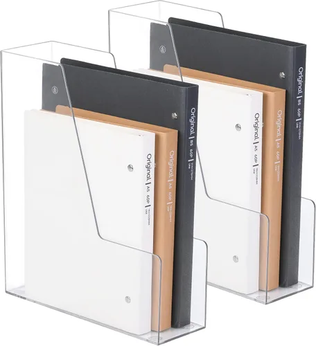 Vista 9 de CiWiVOKi Organizador Vertical de Archivos, Organizador de Escritorio de PET y Contenedores de Almacenamiento para Revistas, Carpetas, Cuadernos