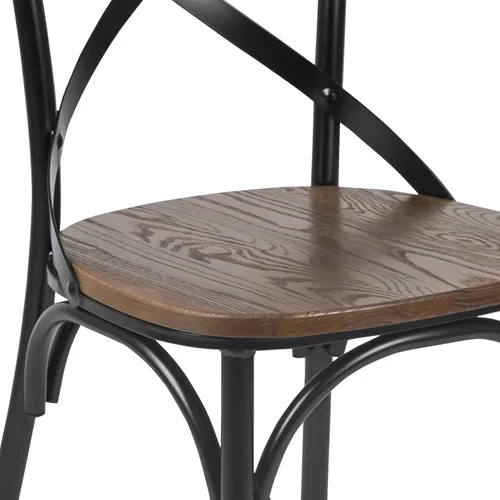 Vista 12 de Taylor & Logan Silla de comedor con espalda cruzada raspada a mano Lara en madera de fruta