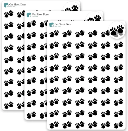 Vista 11 de Paw - Calcomanías para planificador de mascotas, 54 láminas doradas (1/2 pulgadas), recordatorio de medicamentos para el cuidado de perros y gatos