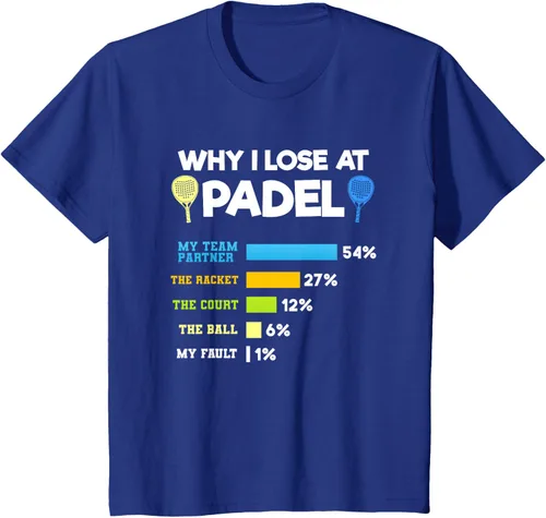 Vista 40 de Camiseta Why I Lose At Padel Answers Not My Fault