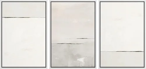 Vista 25 de wall26 Lienzo enmarcado para pared, juego de arte de acuarela pastel, paisaje rural, ilustraciones con formas abstractas, arte moderno, decorativo