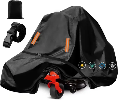 Vista 11 de Funda para cortacéspedes de montar impermeable para exteriores, fundas resistentes para tractor 600D anti-UV, ajuste universal para plataformas
