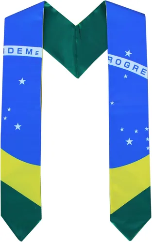 Vista 14 de Del Mex Bufanda de graduación con bandera de país y estola, orgullo de graduados Argentina