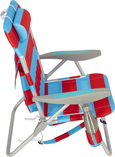 Vista 12 de Rio Beach - Paquete de 2 sillas de playa con almohada, brazos y bolsa de almacenamiento, silla de camping portátil ligera para exteriores con Azul