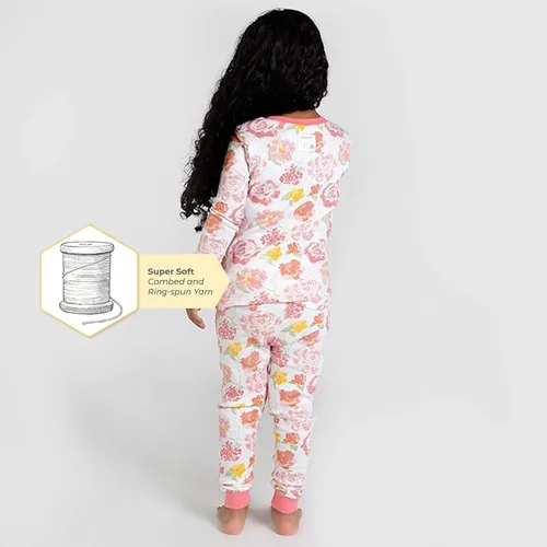 Vista 4 de Burt's Bees Baby - Pijama para bebé niña, con camiseta y pantalón, conjunto de 2 piezas, 100 % algodón orgánico