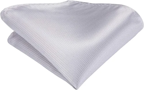 Vista 235 de Hi-Tie Corbatas de seda para hombre, diseño de cachemira a rayas, con bolsillo, gemelos cuadrados, conjunto formal de negocios