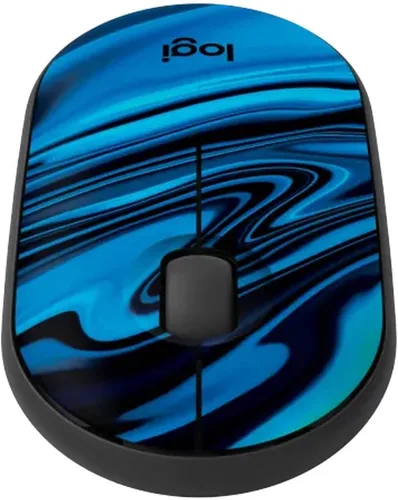 Vista 3 de Logitech Mouse inalámbrico M340 con impresiones de edición limitada, receptor USB y clics silenciosos, mouse inalámbrico portátil para laptop, PC