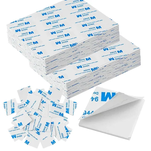 Vista 9 de 100 piezas de cinta adhesiva de espuma de doble cara, almohadillas adhesivas de doble cara autoadhesivas cuadradas para manualidades, cinta adhesiva
