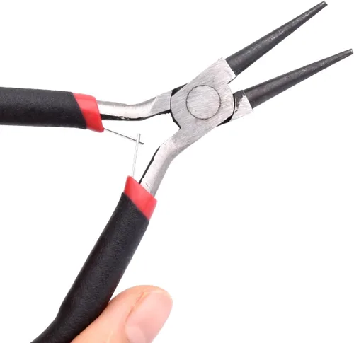Vista 3 de Alicates de punta redonda para hacer joyas, alicates para hacer alambre herramientas para procesos de bricolaje