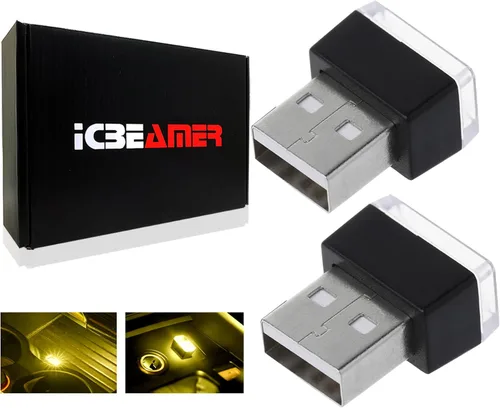 Vista 47 de ICBEAMER Smart USB 1-Paquete (Azul) Luz de Noche LED Automática Plug-in Miniatura para Coche, Van, Pickup, Camión, Interior, Maletero, Iluminación
