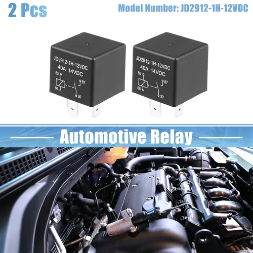 Vista 2 de X AUTOHAUX 2 unids Relé de coche 4 Pin 12V 40Amp SPST Modelo JD2912-1H-12VDC 40A 14VDC Interruptor de relé automotriz