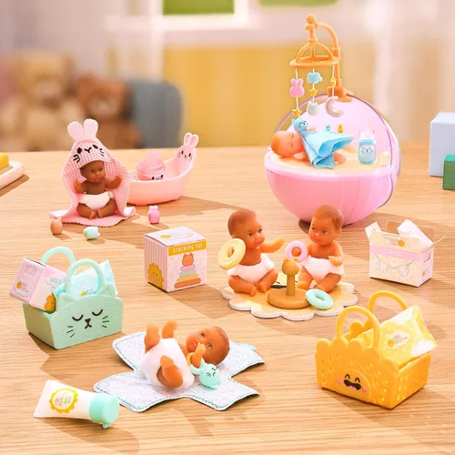 Vista 8 de MGA's Miniverse Make It Mini Real Baby Nurture - Embalaje a ciegas, mini coleccionables temáticos para el cuidado del bebé, 8 estilos, incluyendo