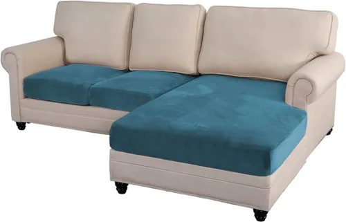 Vista 39 de Funda de sofá seccional de 3 piezas para sofá seccional en forma de L, protector elástico de muebles para sofá seccional izquierdo o derecho