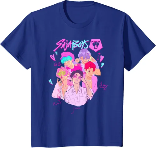 Vista 38 de Kpop Demon Hunters Camiseta Saja Boys Heartthrob con licencia
