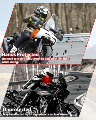 Vista 2 de Protector de manos para Pan America 1250, protector de mano para Harley Pan America 1250/1250 Special 2021-2024 (2 unidades) Smoked Hand Guards