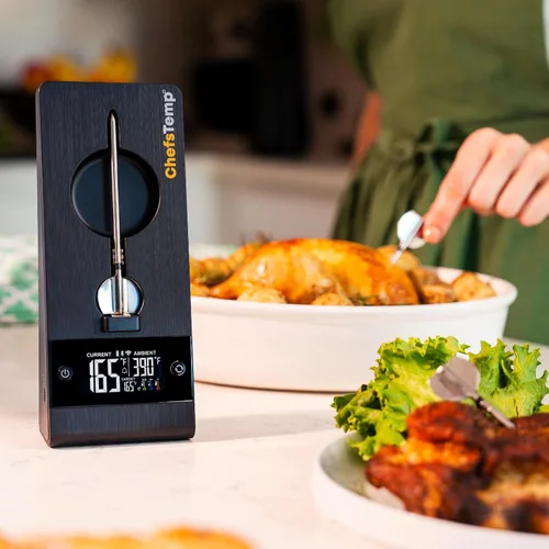 Vista 9 de ChefsTemp ProTemp 2 Plus - Termómetro inalámbrico para carne con controlador de temperatura, alcance ilimitado, Bluetooth y WiFi, ahumador