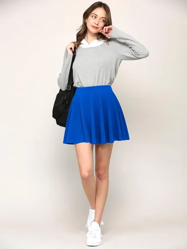 Vista 4 de Made By Johnny Minifalda plisada y elástica casual para mujer con pantalones cortos