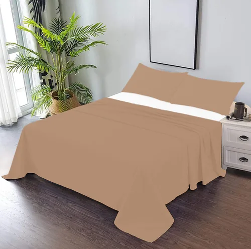 Vista 4 de Trendbeddingmart - Sábana bajera ajustable (100 % algodón egipcio, 600 hilos, resistente a las manchas, hipoalergénica, color azul profundo)