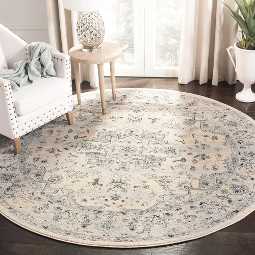 Vista 23 de SAFAVIEH - Alfombra decorativa de la colección Charleston, 2 pies x 4 pies, marfil y azul marino, diseño tradicional, ideal para áreas de alto