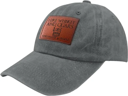 Vista 53 de Philysonic Funny Hat I Like Whisky and Cigars and Maybe 3 People Sombreros para Hombres Gorras de Béisbol Gorras Ajustables