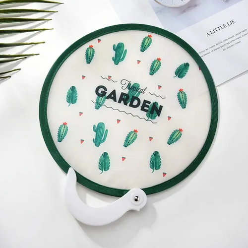Vista 2 de NUOBESTY Ventilador plegable de mano redondo de estilo japonés, ideal para decoración de bodas, cumpleaños, 4 piezas